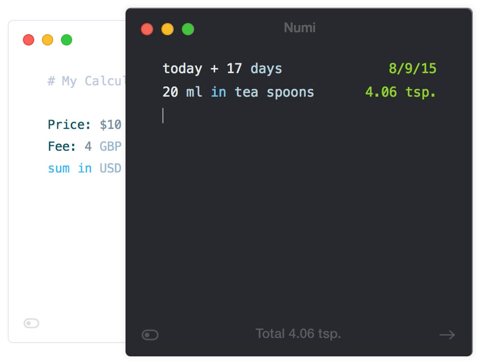 Numi.io: numi beautiful calculator app for mac